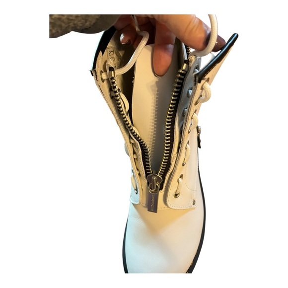 New Dr. Martens Women's 1460 Double Zip Leather Boots - white leather - Picture 9 of 10